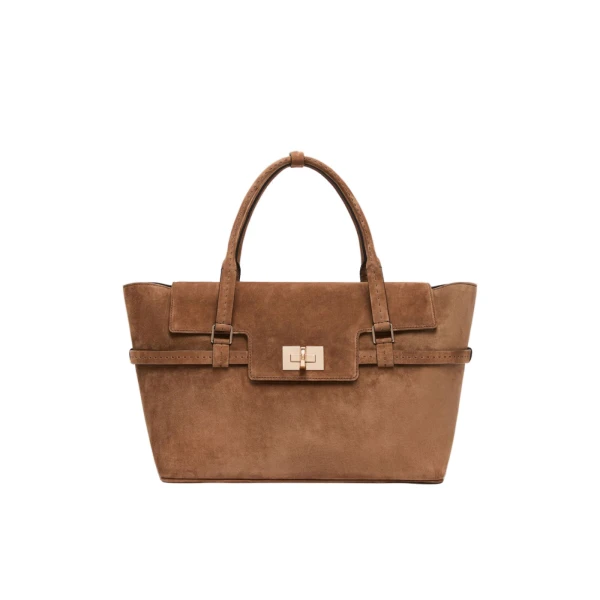 Margaux Medium Suede Bag in Brown