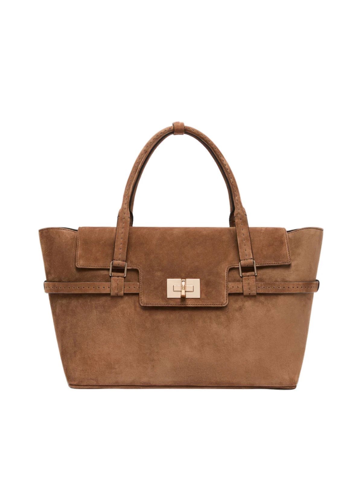 Max Mara Margaux Medium Suede Bag in Brown Max Mara Margaux Medium Suede Bag in Brown | Totes & Top-Handle Bags | Coveti