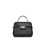 Max Mara Margaux Smooth Leather Handbag in Black | Totes & Top-Handle Bags | Coveti