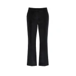 Max Mara Marruca Cotton Needlecord Cropped Trousers in Black | Tailored pants | Coveti