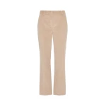Max Mara Marruca Cotton Needlecord Cropped Trousers in Sand | Tailored pants | Coveti