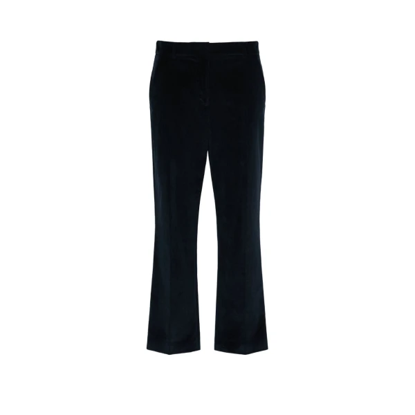 Max Mara Marruca Cotton Needlecord Cropped Trousers in Ultramarine | Tailored pants | Coveti
