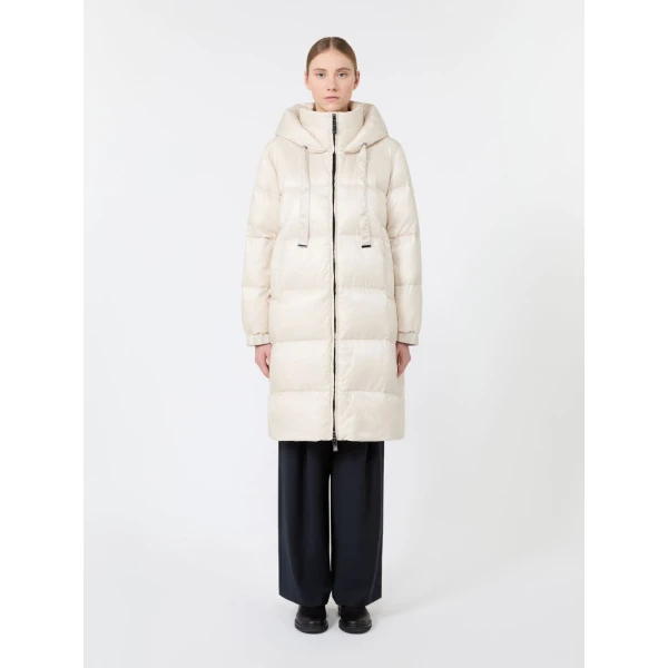 Max Mara Marte Roomy Quilted Midi Puffer in Vanilla | Coats | Coveti