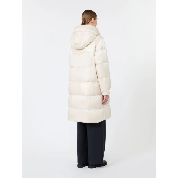 Max Mara Marte Roomy Quilted Midi Puffer in Vanilla | Coats | Coveti