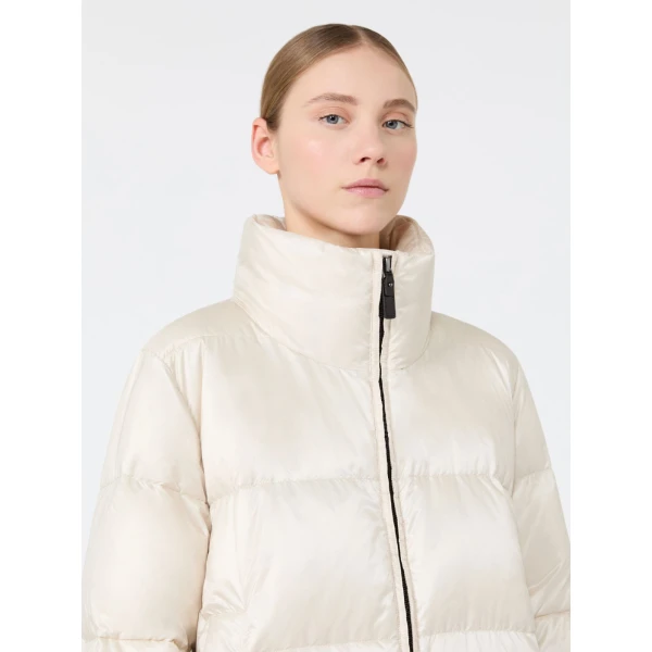 Max Mara Marte Roomy Quilted Midi Puffer in Vanilla | Coats | Coveti