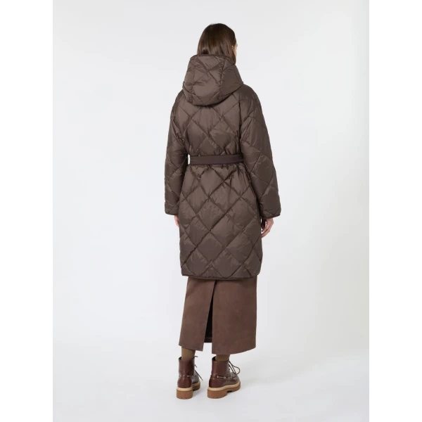 Max Mara Massa Reversible Technical Twill Down Jacket in Brown | Jackets | Coveti