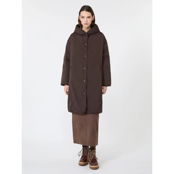 Max Mara Massa Reversible Technical Twill Down Jacket in Brown | Jackets | Coveti