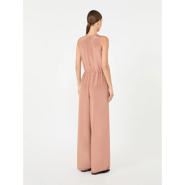 Max Mara Materia Silk Crepe de Chine Jumpsuit in Antique Rose | Jumpsuit | Coveti