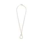 Max Mara Mbaroque Monogram Pendant Necklace in Gold | Women | Coveti