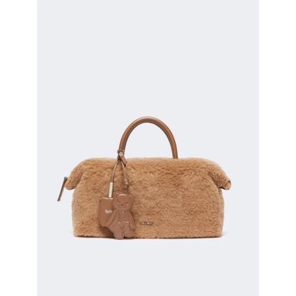 Max Mara Medium Camel Teddy Boston Bag in Camel | Totes & Top-Handle Bags | Coveti