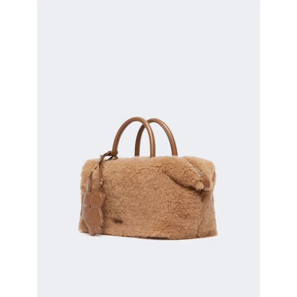 Max Mara Medium Camel Teddy Boston Bag in Camel | Totes & Top-Handle Bags | Coveti