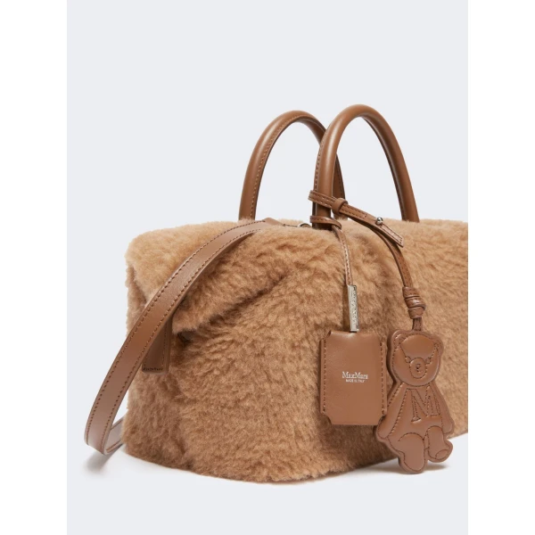 Max Mara Medium Camel Teddy Boston Bag in Camel | Totes & Top-Handle Bags | Coveti
