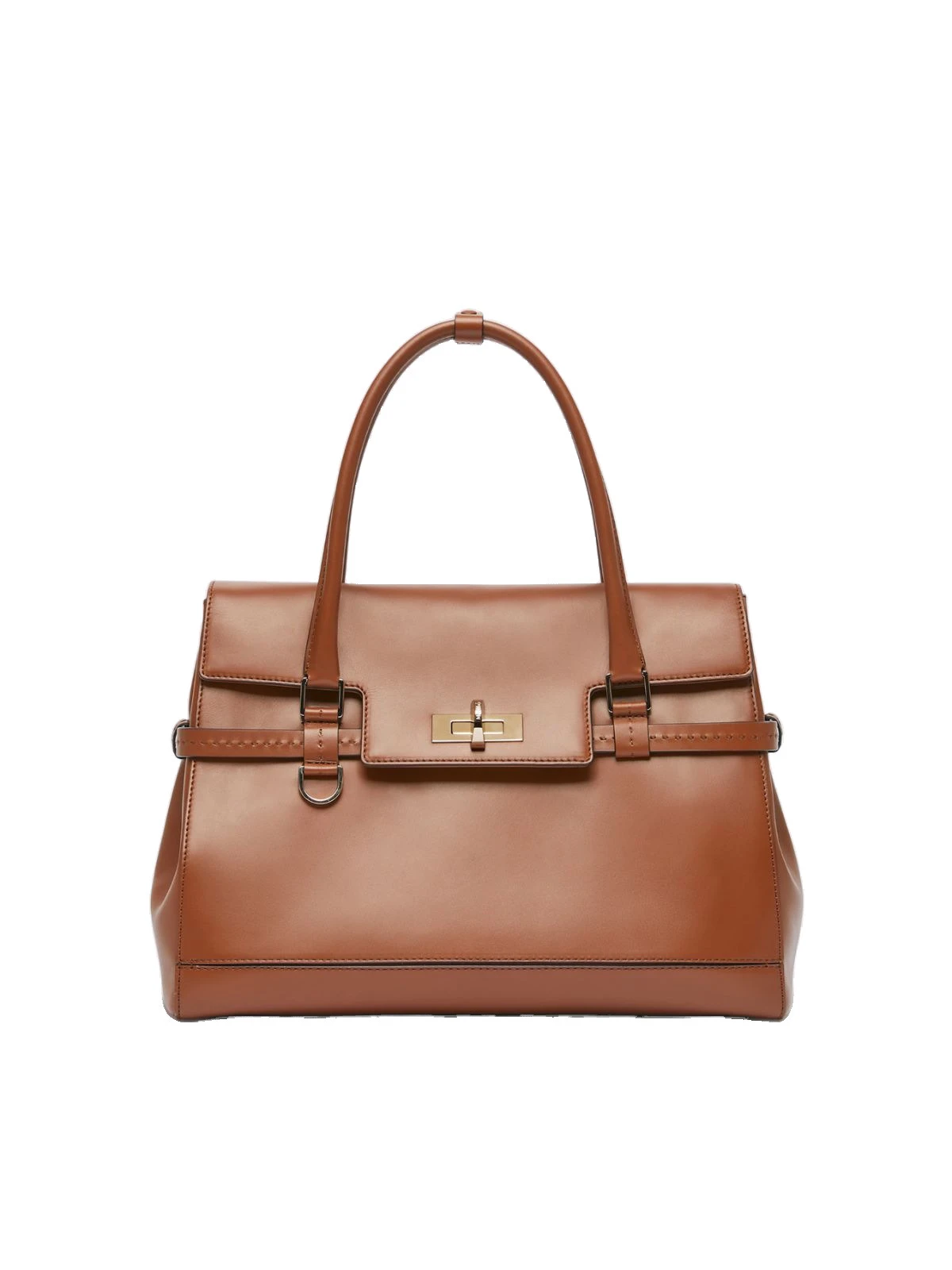 Max Mara Medium Margaux Natural Leather Handbag in Amber Brown Max Mara Medium Margaux Natural Leather Handbag in Amber Brown | Totes & Top-Handle Bags | Coveti