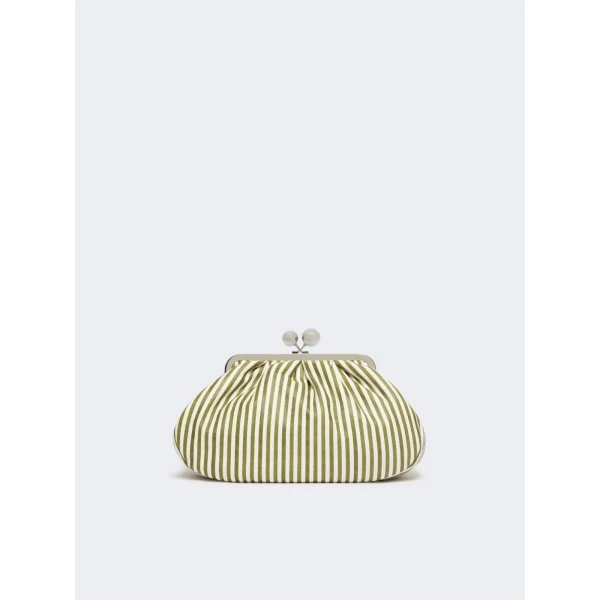 Max Mara Medium Medium Pasticcino Bag in Printed Nappa, Olive Green | Clutch Bags | Coveti