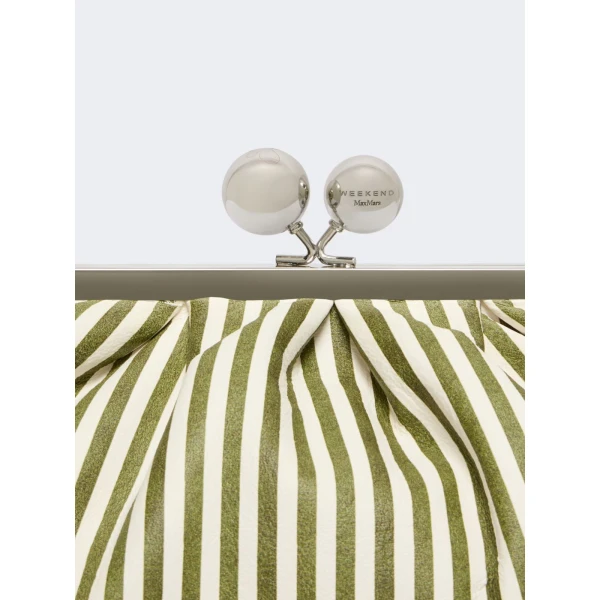 Max Mara Medium Medium Pasticcino Bag in Printed Nappa, Olive Green | Clutch Bags | Coveti