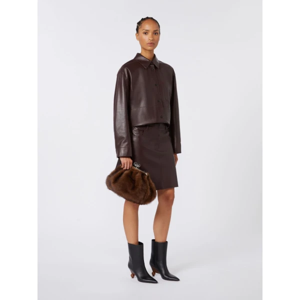 Max Mara Medium Sheepskin Pasticcino Bag in Caramel | Clutch Bags | Coveti