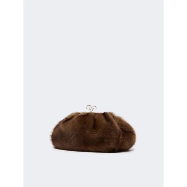 Max Mara Medium Sheepskin Pasticcino Bag in Caramel | Clutch Bags | Coveti