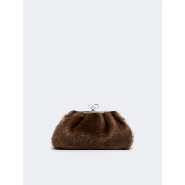 Max Mara Medium Sheepskin Pasticcino Bag in Caramel | Clutch Bags | Coveti