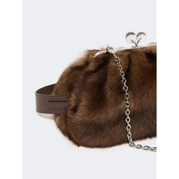 Max Mara Medium Sheepskin Pasticcino Bag in Caramel | Clutch Bags | Coveti
