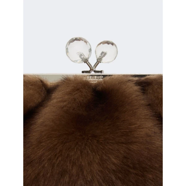 Max Mara Medium Sheepskin Pasticcino Bag in Caramel | Clutch Bags | Coveti