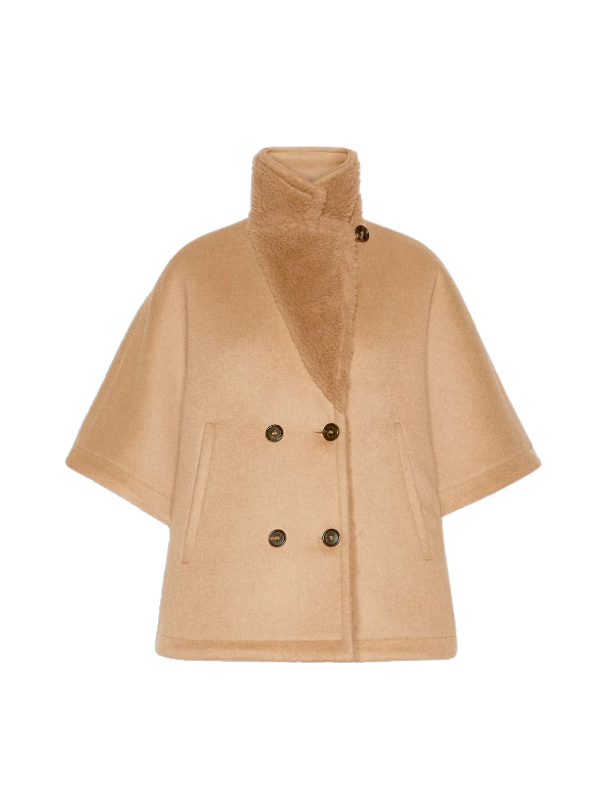 Max Mara Memo Camel and Teddy Reversible Cape in Camel Max Mara Memo Camel and Teddy Reversible Cape in Camel | Women | Coveti