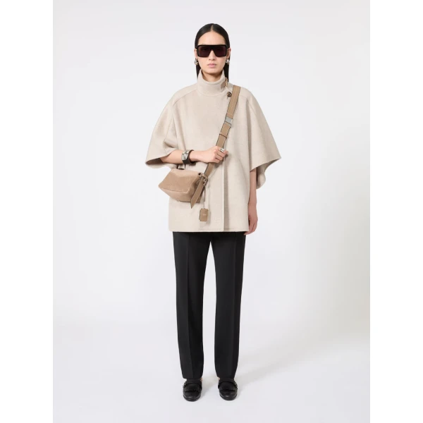 Max Mara Micro Split Leather Handbag in Mud | Mini Bags | Coveti