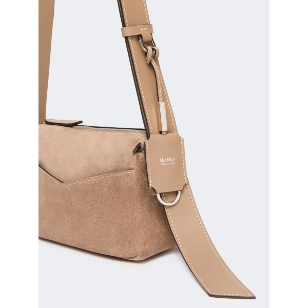 Max Mara Micro Split Leather Handbag in Mud | Mini Bags | Coveti
