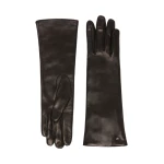 Max Mara Mid-Length Nappa Leather Gloves in Black | Gloves | Coveti