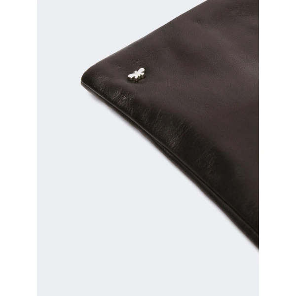 Max Mara Mid-Length Nappa Leather Gloves in Black | Gloves | Coveti
