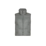 Max Mara Milord Padded Cashmere Blend Gilet in Medium Grey | Vests | Coveti
