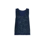 Max Mara Milord Sleeveless Sequin Jumper in Navy | Sweaters | Coveti