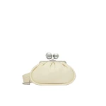 Max Mara Milvanew Medium Nappa Pasticcino Bag in Ivory | Clutch Bags | Coveti