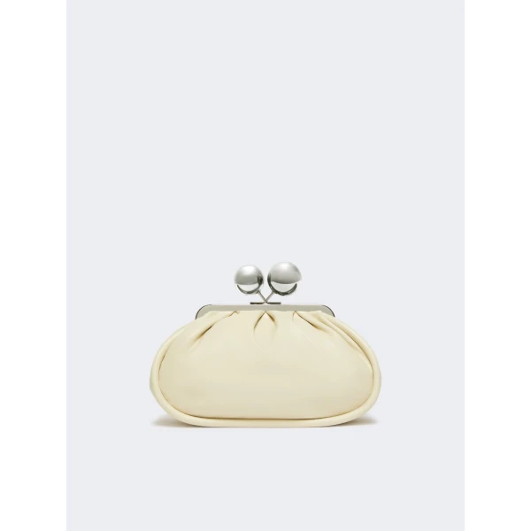 Max Mara Milvanew Medium Nappa Pasticcino Bag in Ivory | Clutch Bags | Coveti