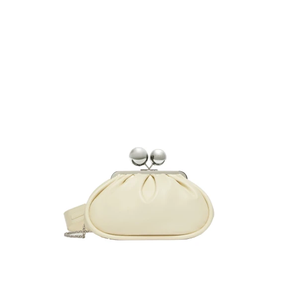 Max Mara Milvanew Medium Nappa Pasticcino Bag in Ivory | Clutch Bags | Coveti