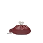 Max Mara Milvanew Medium Nappa Pasticcino Bag in Ruby | Clutch Bags | Coveti