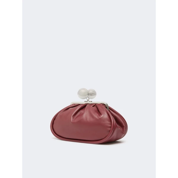 Max Mara Milvanew Medium Nappa Pasticcino Bag in Ruby | Clutch Bags | Coveti