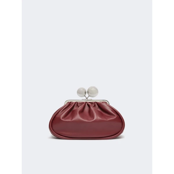 Max Mara Milvanew Medium Nappa Pasticcino Bag in Ruby | Clutch Bags | Coveti