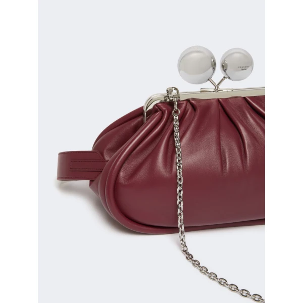 Max Mara Milvanew Medium Nappa Pasticcino Bag in Ruby | Clutch Bags | Coveti