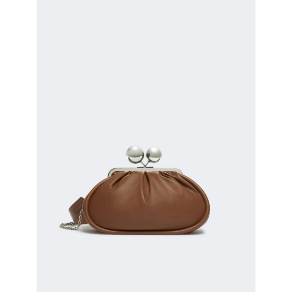Max Mara Milvanew Medium Nappa Pasticcino Bag in Tobacco | Clutch Bags | Coveti
