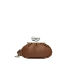 Max Mara Milvanew Medium Nappa Pasticcino Bag in Tobacco | Clutch Bags | Coveti