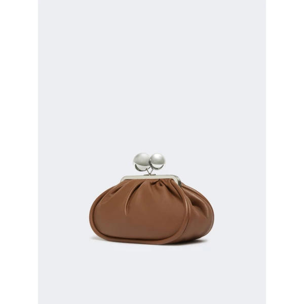 Max Mara Milvanew Medium Nappa Pasticcino Bag in Tobacco | Clutch Bags | Coveti