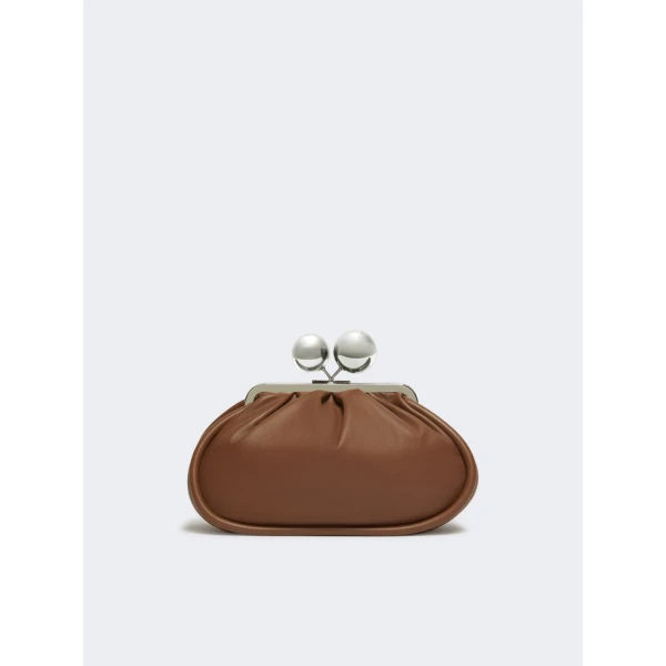 Max Mara Milvanew Medium Nappa Pasticcino Bag in Tobacco | Clutch Bags | Coveti