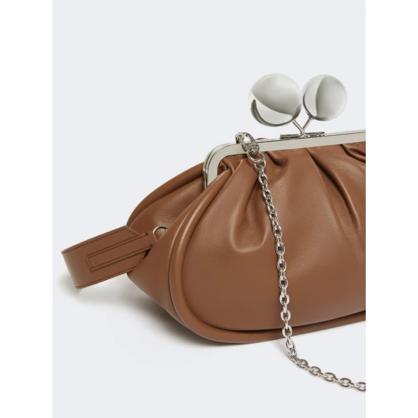 Max Mara Milvanew Medium Nappa Pasticcino Bag in Tobacco | Clutch Bags | Coveti