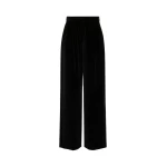 Max Mara Mister Cotton Velvet Trousers in Black | Tailored pants | Coveti