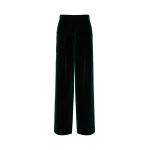 Max Mara Mister Cotton Velvet Trousers in Green | Tailored pants | Coveti