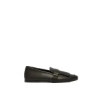 Max Mara Mister Fringed Leather Loafers in Black | Loafers | Coveti