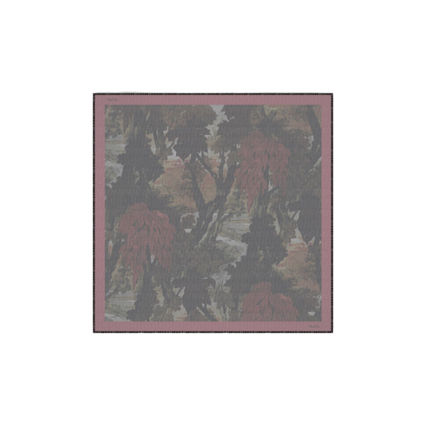 Max Mara Moneta Printed Wool and Silk Shawl in Shaded Pink | Scarves | Coveti