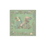 Max Mara Moneta Wool and Silk Square Shawl in Green | Scarves | Coveti