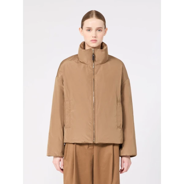 Max Mara Mora Reversible Camel Drap Puffer Jacket in Beige | Jackets | Coveti