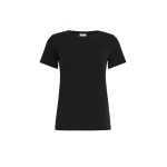 Max Mara Multib Stretch Jersey Basic T-Shirt in Black | T-shirts | Coveti